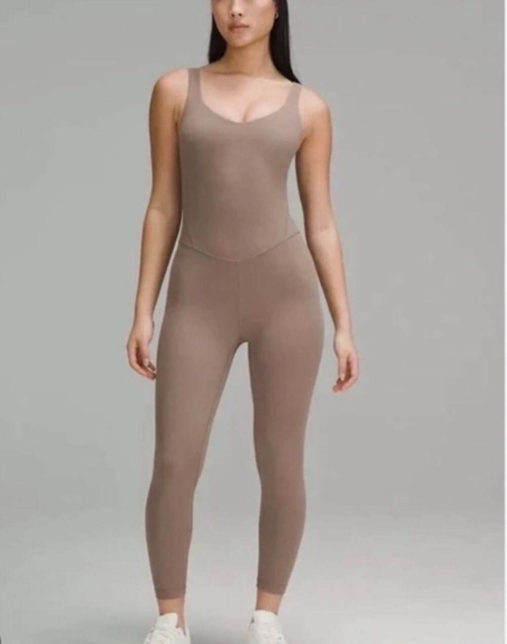 Lululemon Align Bodysuit 25" Taupetastic Size 14